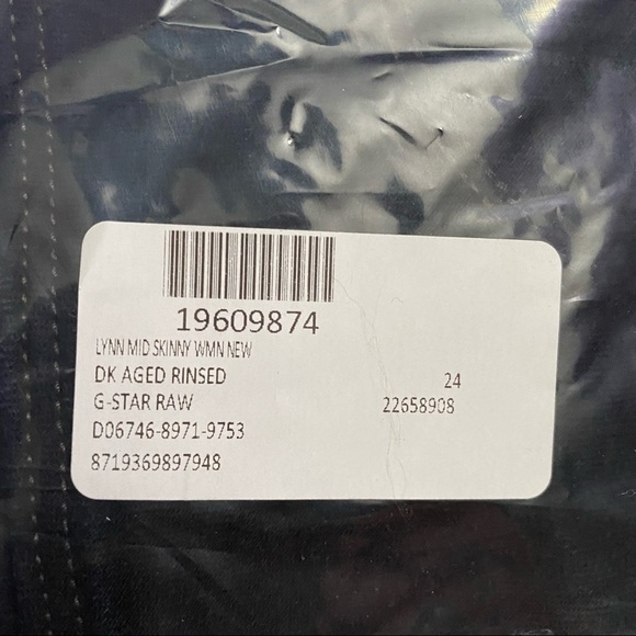 G-Star Raw Lynn Mid Waist Skinny Jeans W24 L30 Dark Blue Wash Stretch 24 - Picture 10 of 14